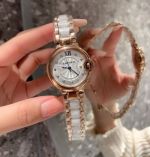 Cartier Balloe Bleu Swiss Quartz Movement 33MM Fisheye Glass Rose Gold Case Watch